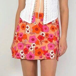 Floral Mini Skirt